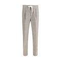 Brunello Cucinelli Pantalon décontracté en lin beige