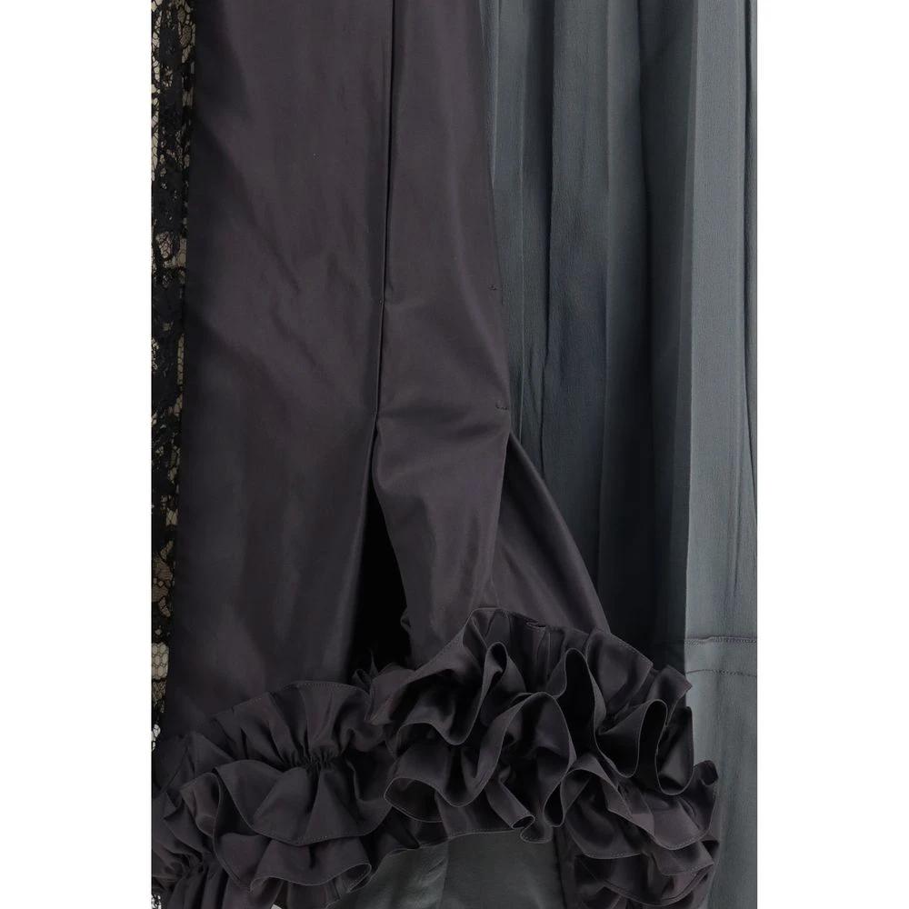 Prada Multicolor Silk Midi Skirt