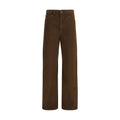 Pantalon décontracté en coton marron Lemaire
