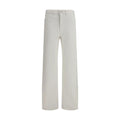 Pantalon décontracté en coton blanc Lemaire