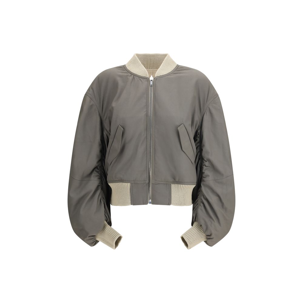 Veste en cuir beige Rick Owens