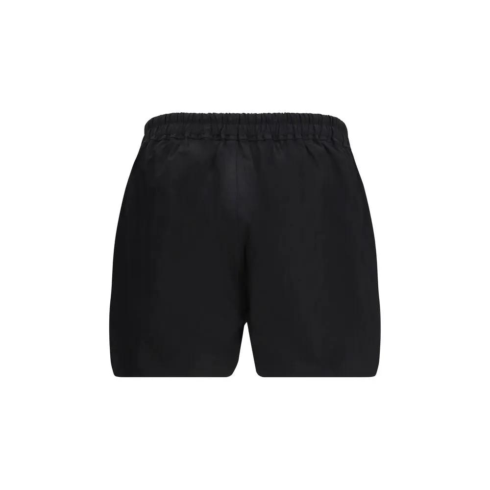 Rick Owens Black Cotton Bermuda Shorts