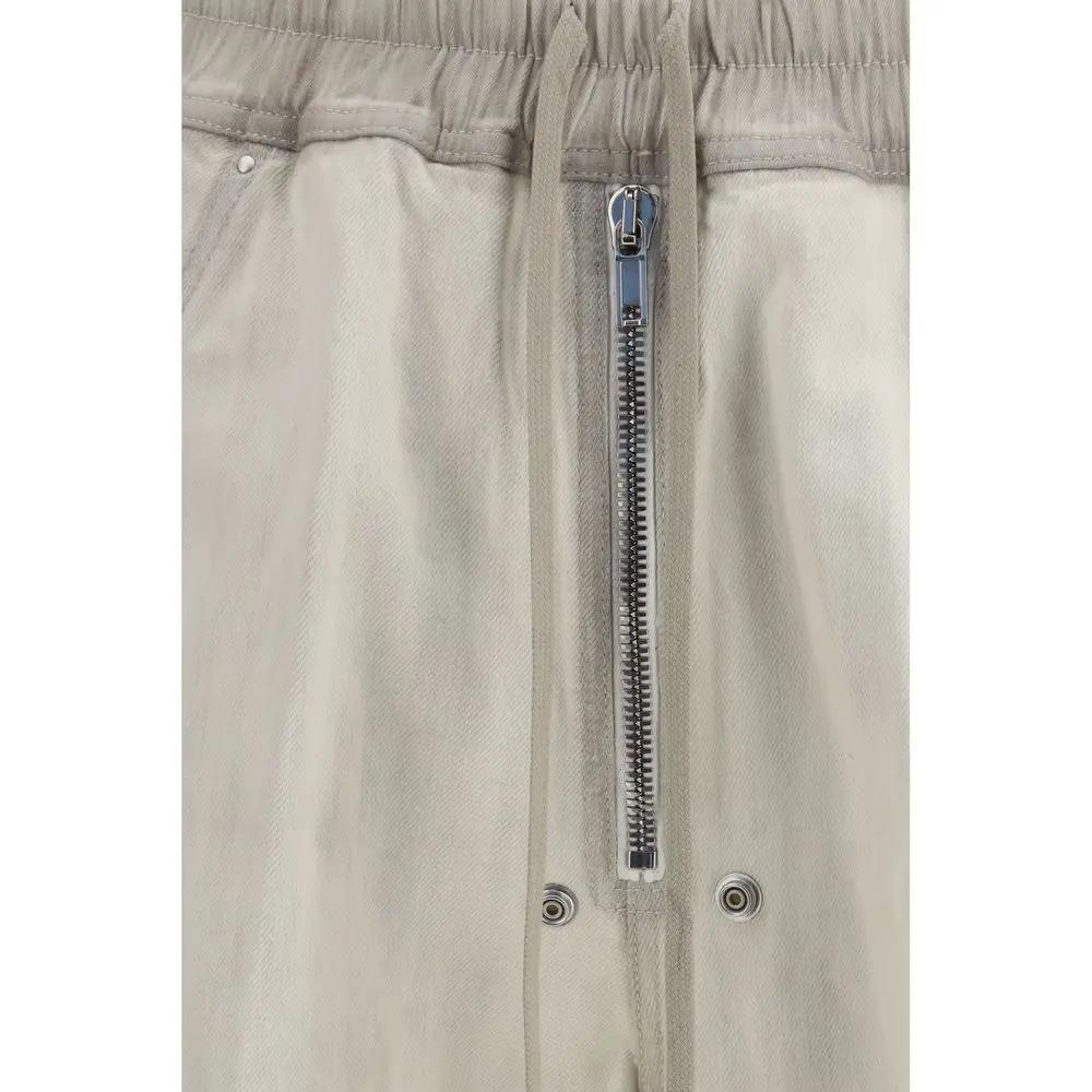 Rick Owens White Cotton Casual Pants