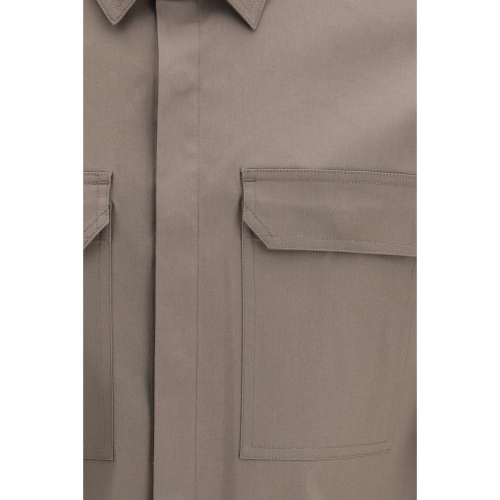 Rick Owens Brown Denim Shirt