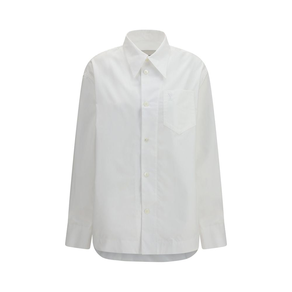 Chemise habillée en coton blanc Ami Paris