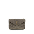 Saint Laurent Gray Lamb Ovis Aries Aries Shoulder Bag