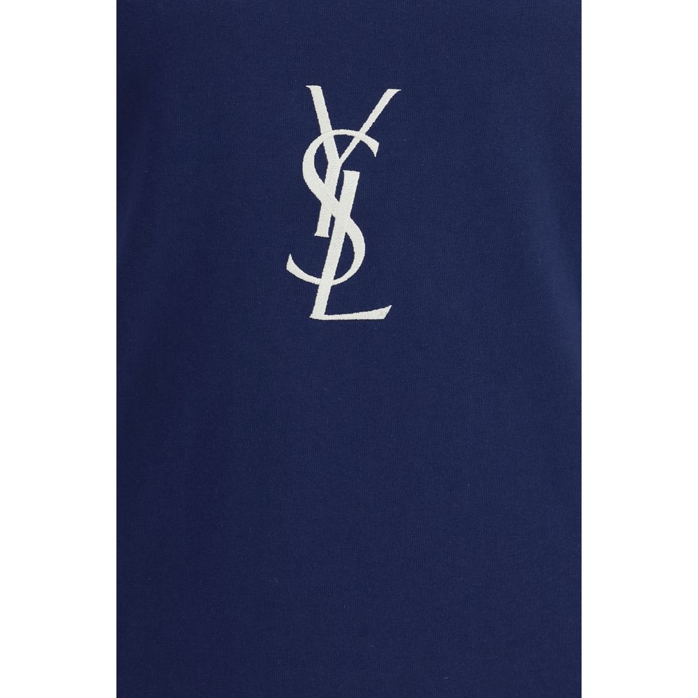 Haut en coton bleu Saint Laurent