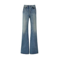 Saint Laurent Blue Cotton Flared Jeans