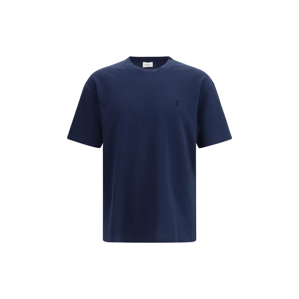 T-shirt en coton bleu Saint Laurent