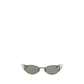 Lunettes de soleil Alexander McQueen en métal noir