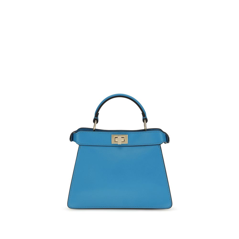 Fendi Blue Calf Leather Bos Taurus Shoulder Bag