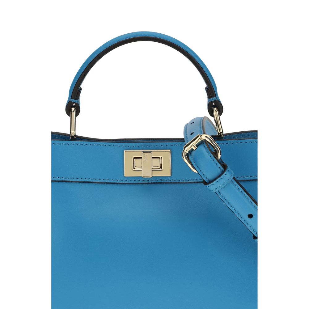 Sac bandoulière Fendi Bos Taurus en cuir de veau bleu