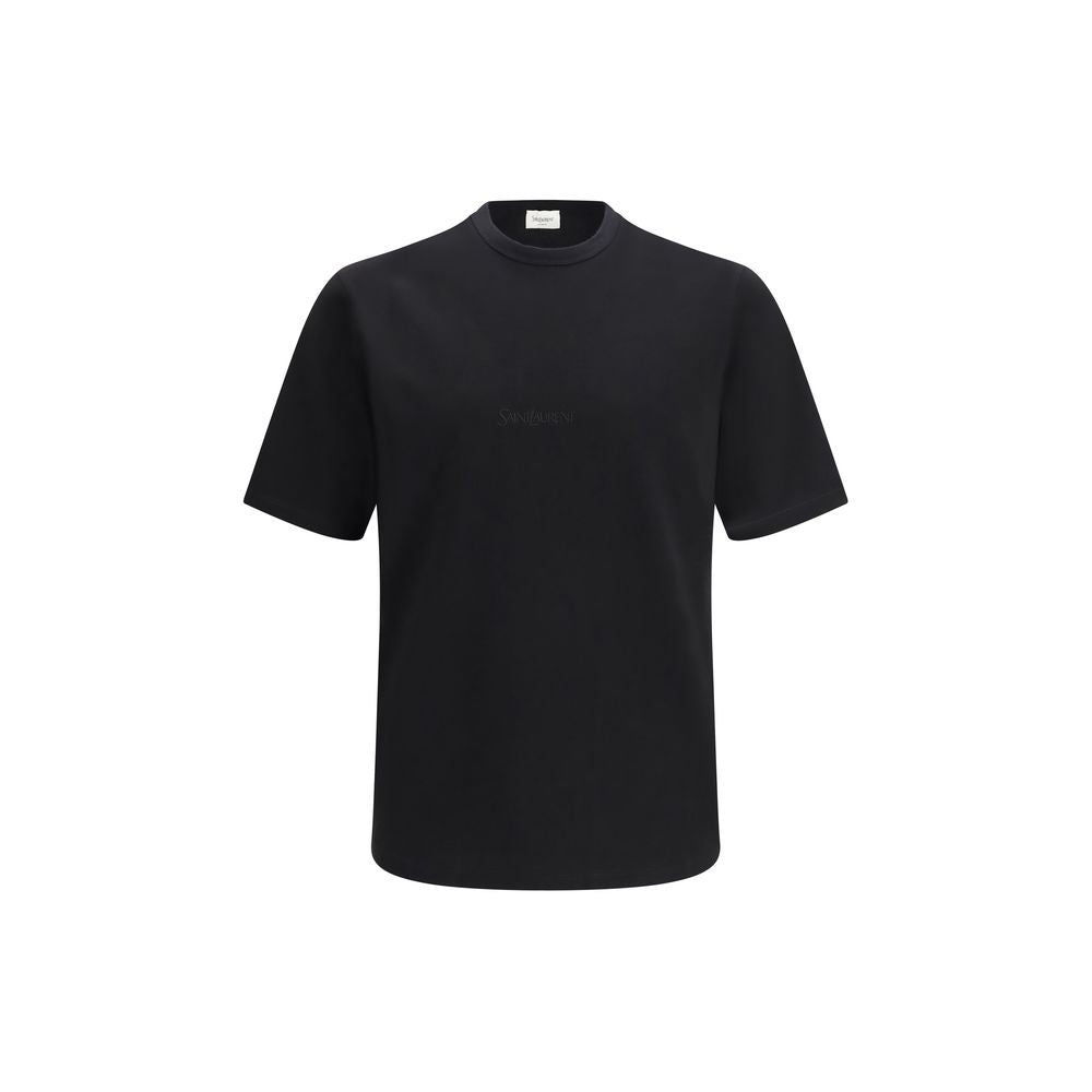 T-shirt en coton noir Saint Laurent