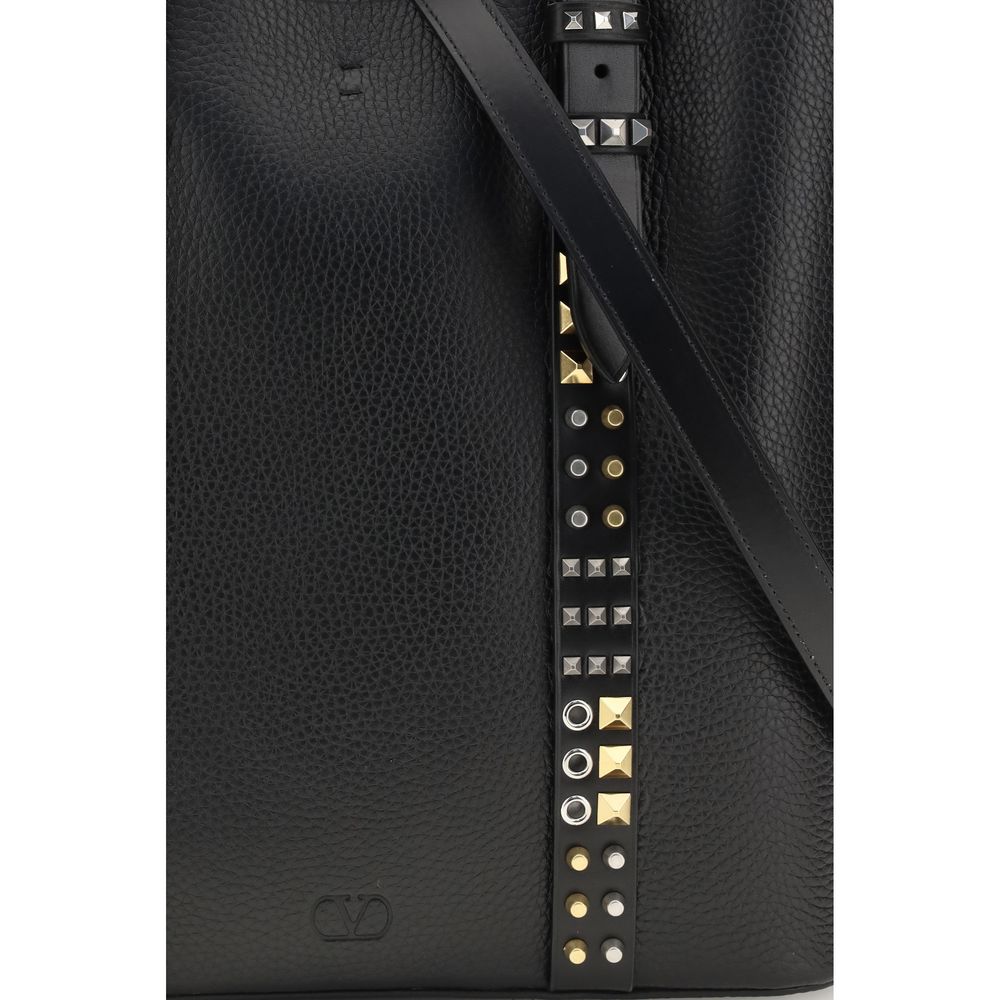 Sac bandoulière Valentino Garavani Bos Taurus en cuir de veau noir