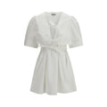 Ganni White Cotton Casual Dress