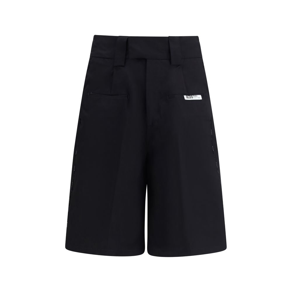 Bermudas en coton noir GCDS
