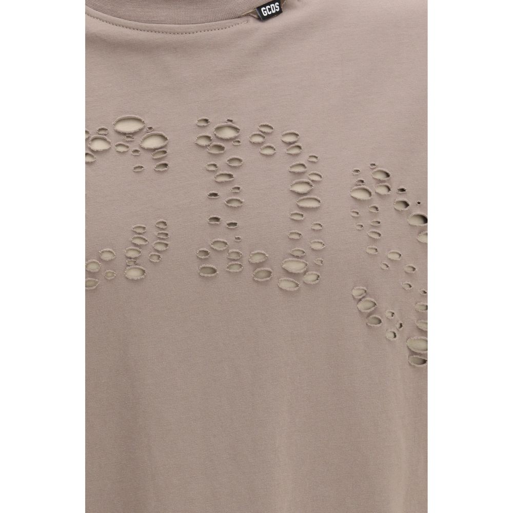 T-shirt en coton marron GCDS