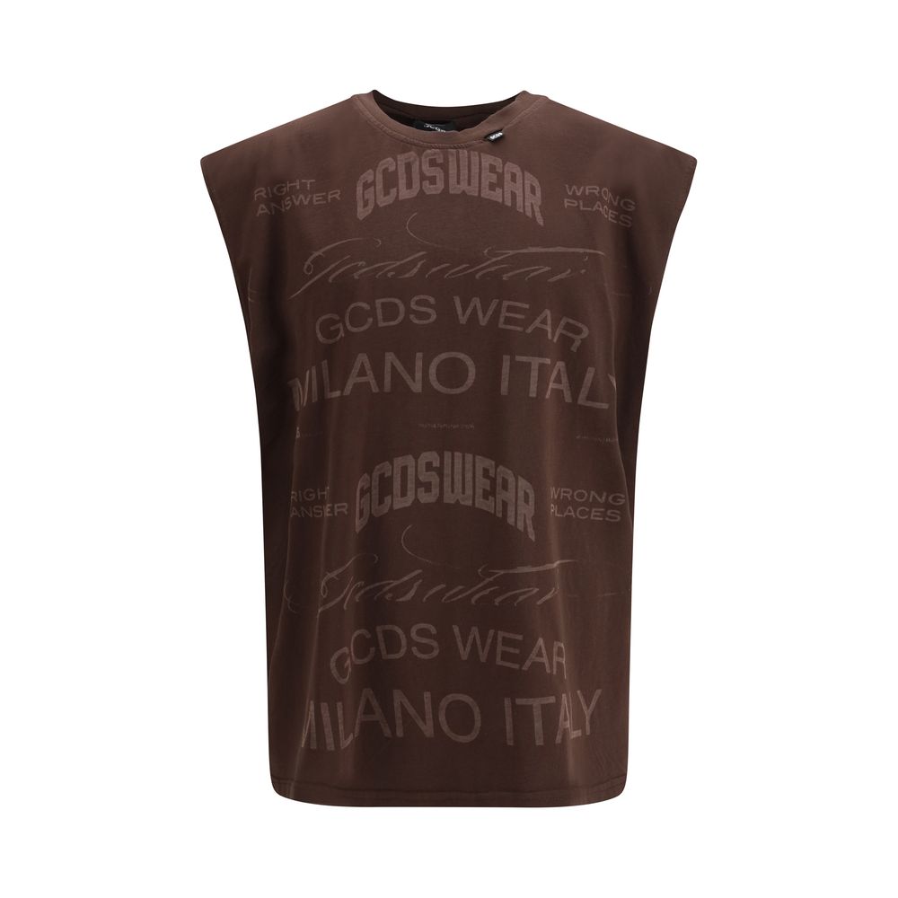 GCDS Brown Cotton T-Shirt