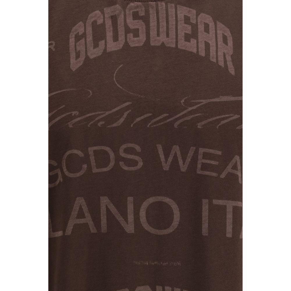 T-shirt en coton marron GCDS