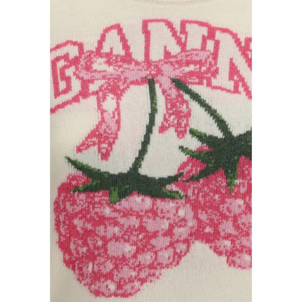Sweat-shirt Ganni Beige Laine Oves Aries