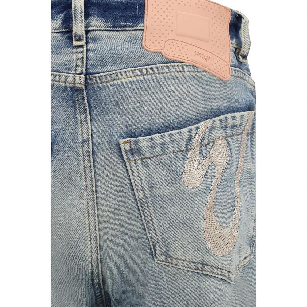 Jeans amples en viscose bleu marine, coupe décontractée