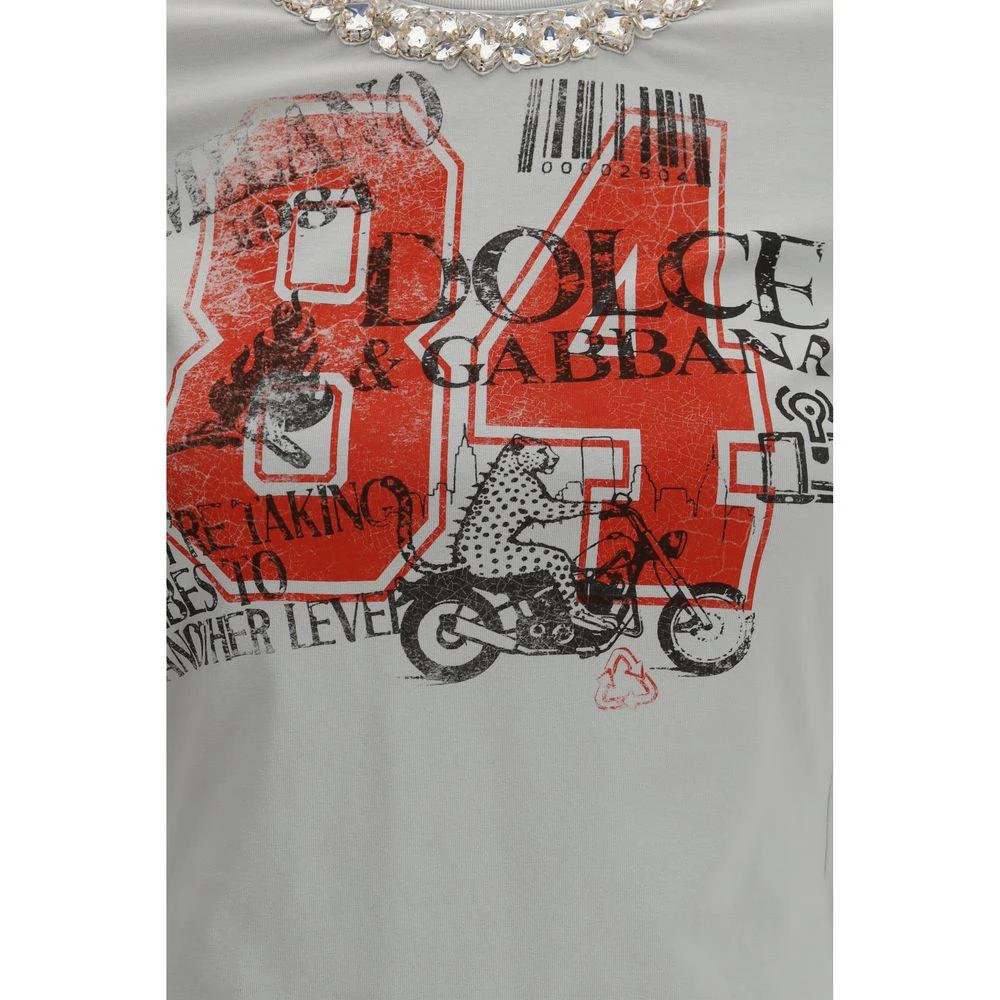 T-shirt gris en coton Dolce &amp; Gabbana