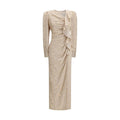 Robe décontractée en soie beige Alessandra Rich