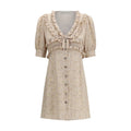 Robe décontractée en soie beige Alessandra Rich