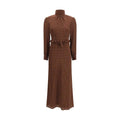 Robe décontractée en soie marron Alessandra Rich