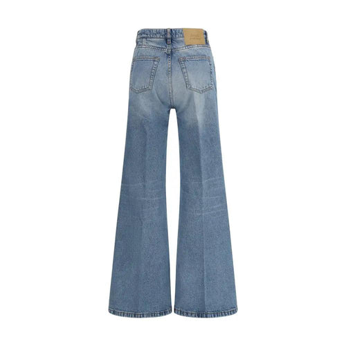 Jean évasé en coton bleu Ami Paris