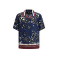 Chemise Dolce & Gabbana en soie bleue à motifs