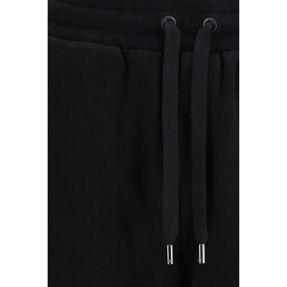 Pantalon décontracté en coton noir Dolce &amp; Gabbana