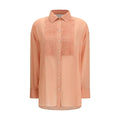 Chemise en coton marron Golden Goose