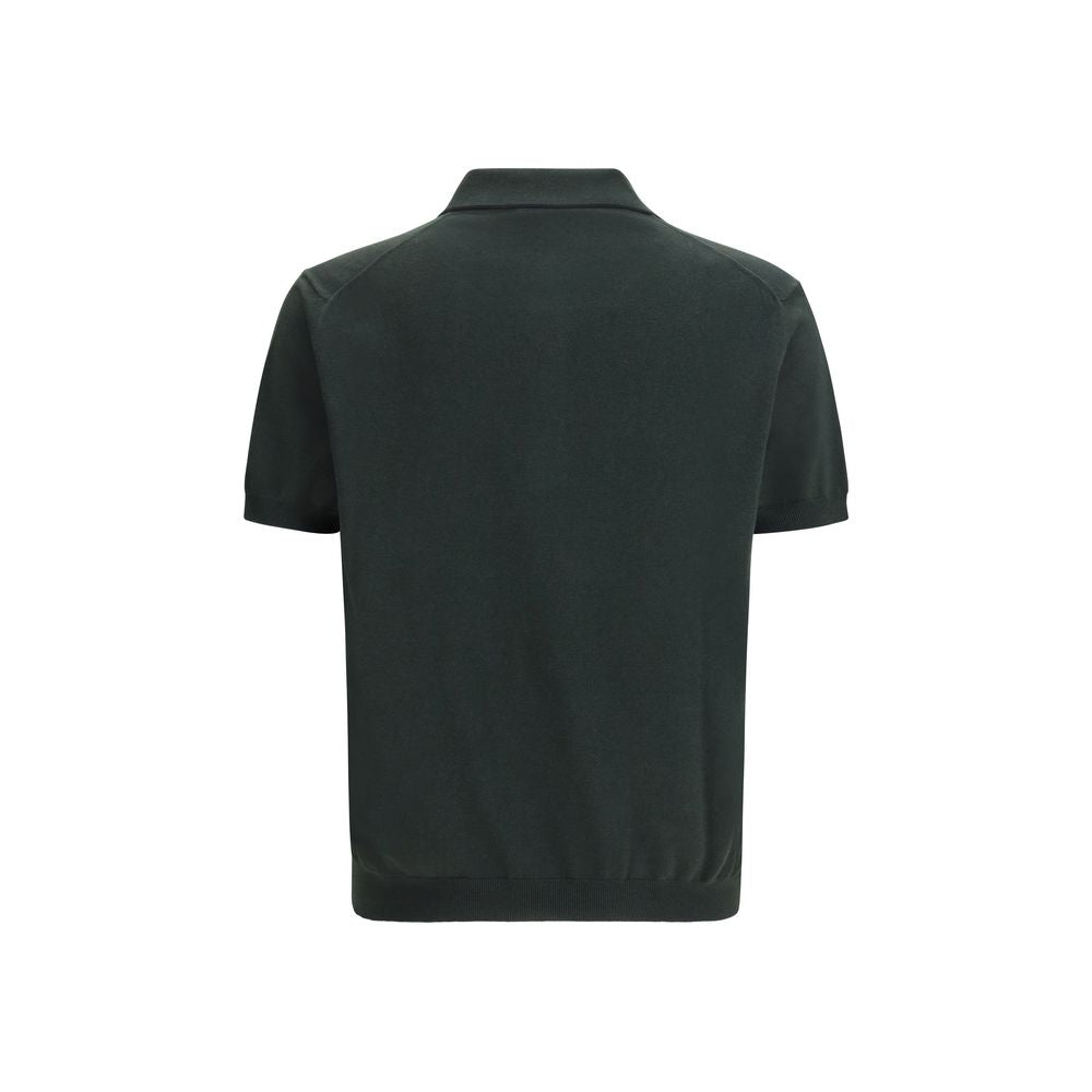 Polo bicolore en coton Tom Ford