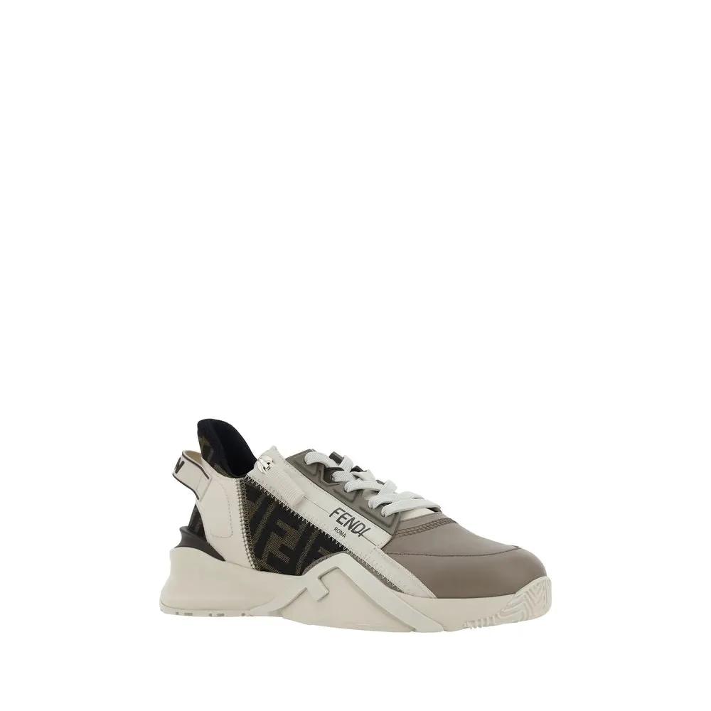 Baskets de sport Fendi Bos Taurus en cuir de veau marron