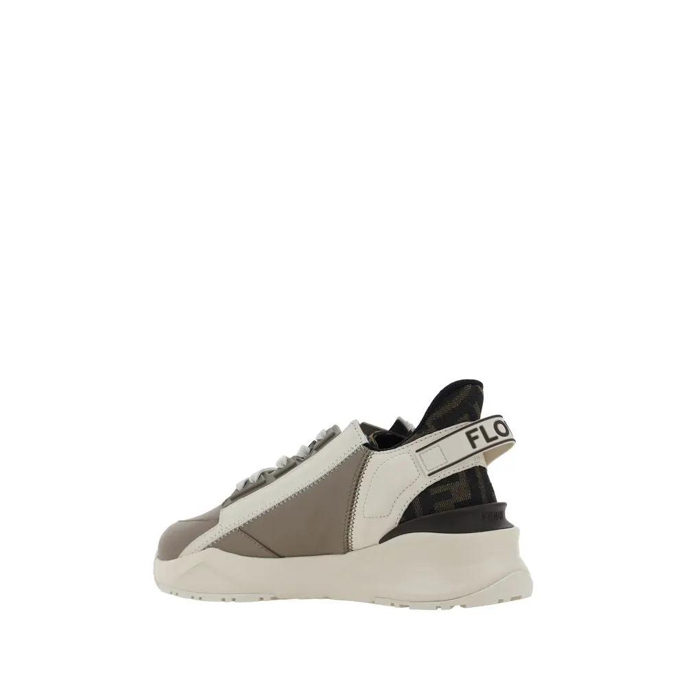 Baskets de sport Fendi Bos Taurus en cuir de veau marron