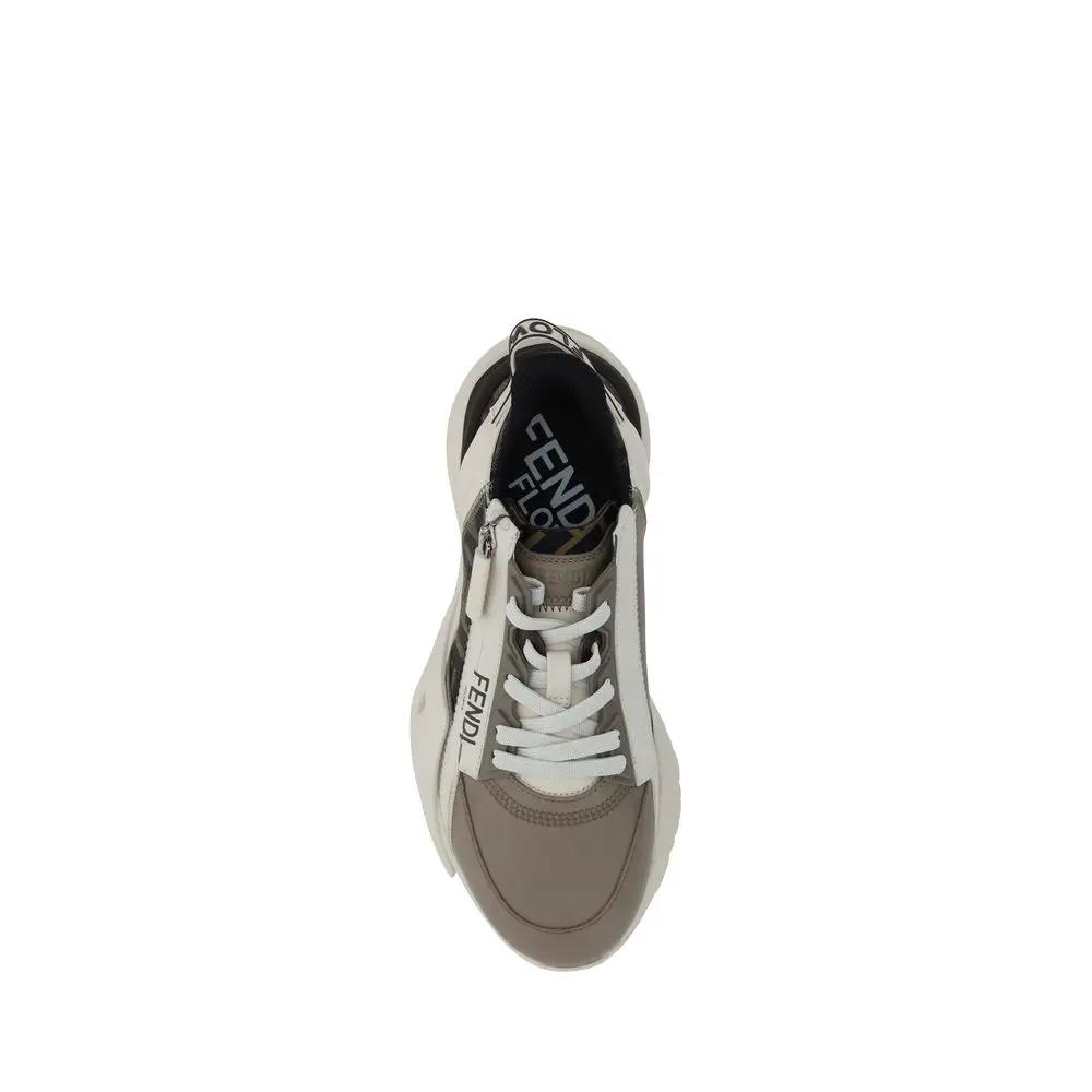 Baskets de sport Fendi Bos Taurus en cuir de veau marron
