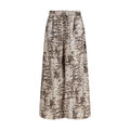 Pantalon décontracté en coton multicolore PINKO