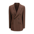 Brunello Cucinelli Blazer en lin marron