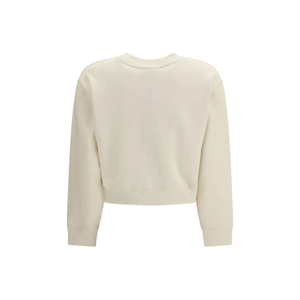 Sweat-shirt en coton beige Maison Kitsuné