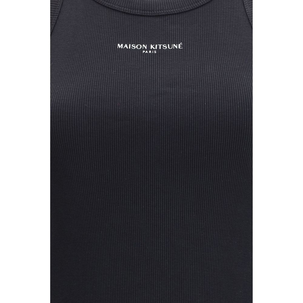 Maison Kitsuné Black Cotton Casual Dress