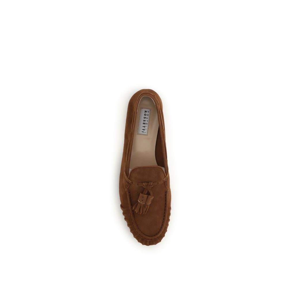 Fratelli Rossetti Brown Calf Leather Bos Taurus Slip-On Loafers