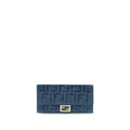 Portefeuille Fendi en coton bleu