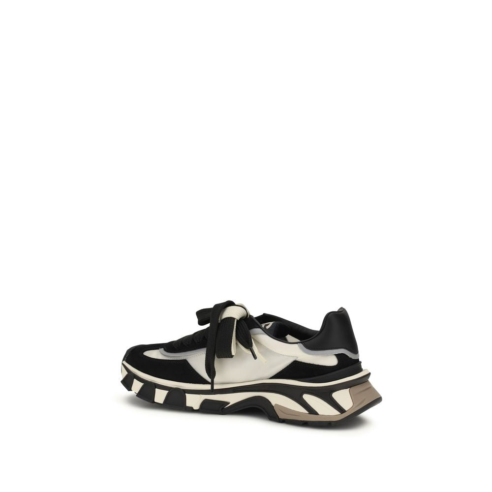 Dolce & Gabbana Black Elastane Athletic Sneakers