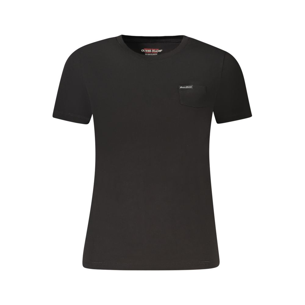 T-shirt Guess Jeans noir en coton pour femme
