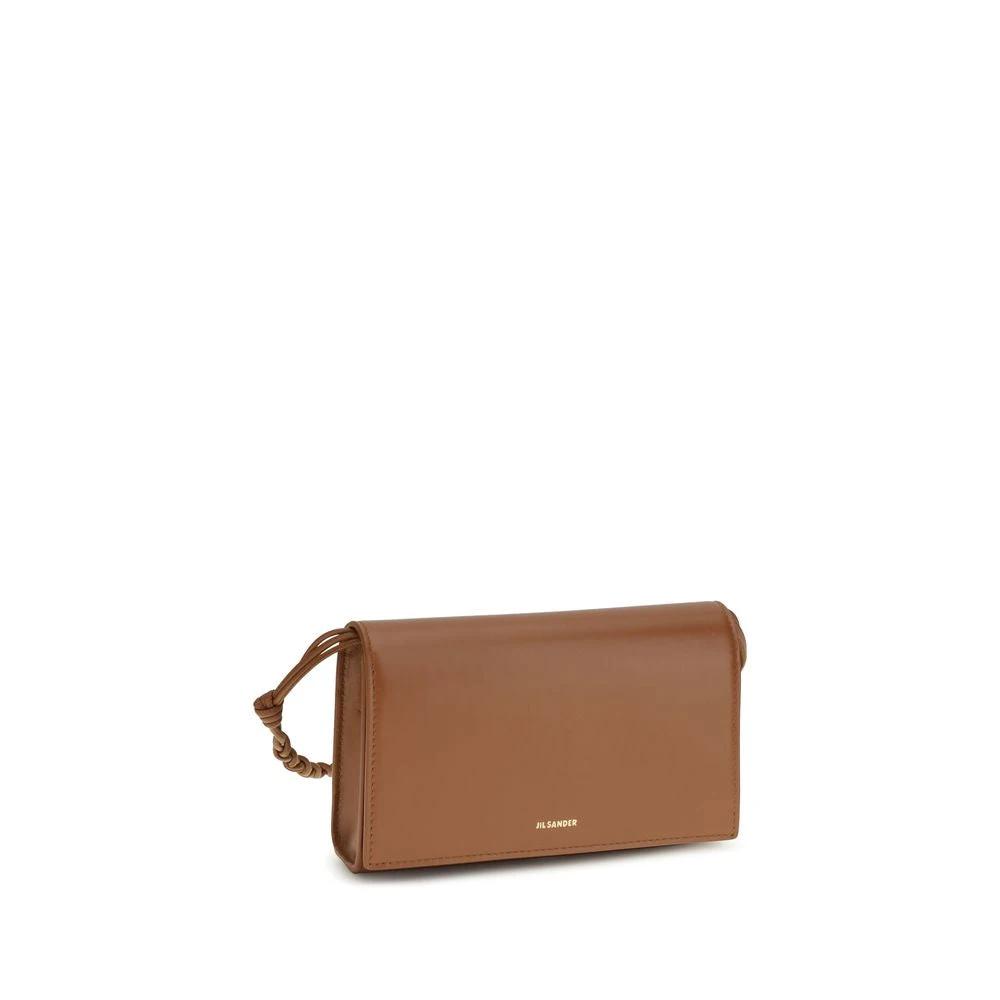 Portefeuille Bos Taurus en cuir de veau marron Jil Sander