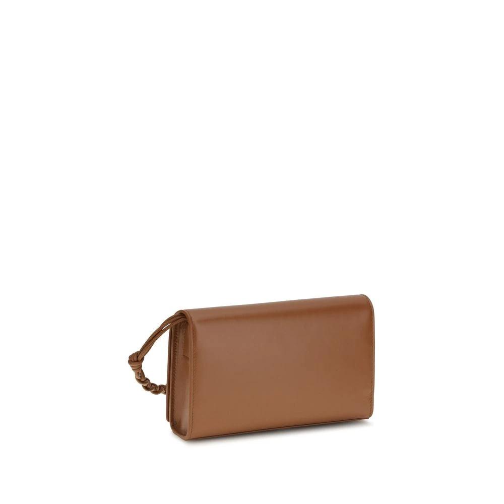 Portefeuille Bos Taurus en cuir de veau marron Jil Sander