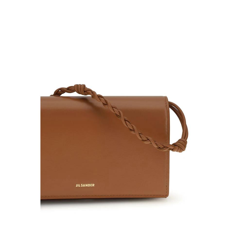 Portefeuille Bos Taurus en cuir de veau marron Jil Sander