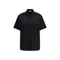 Chemise Prada noire en coton à manches courtes