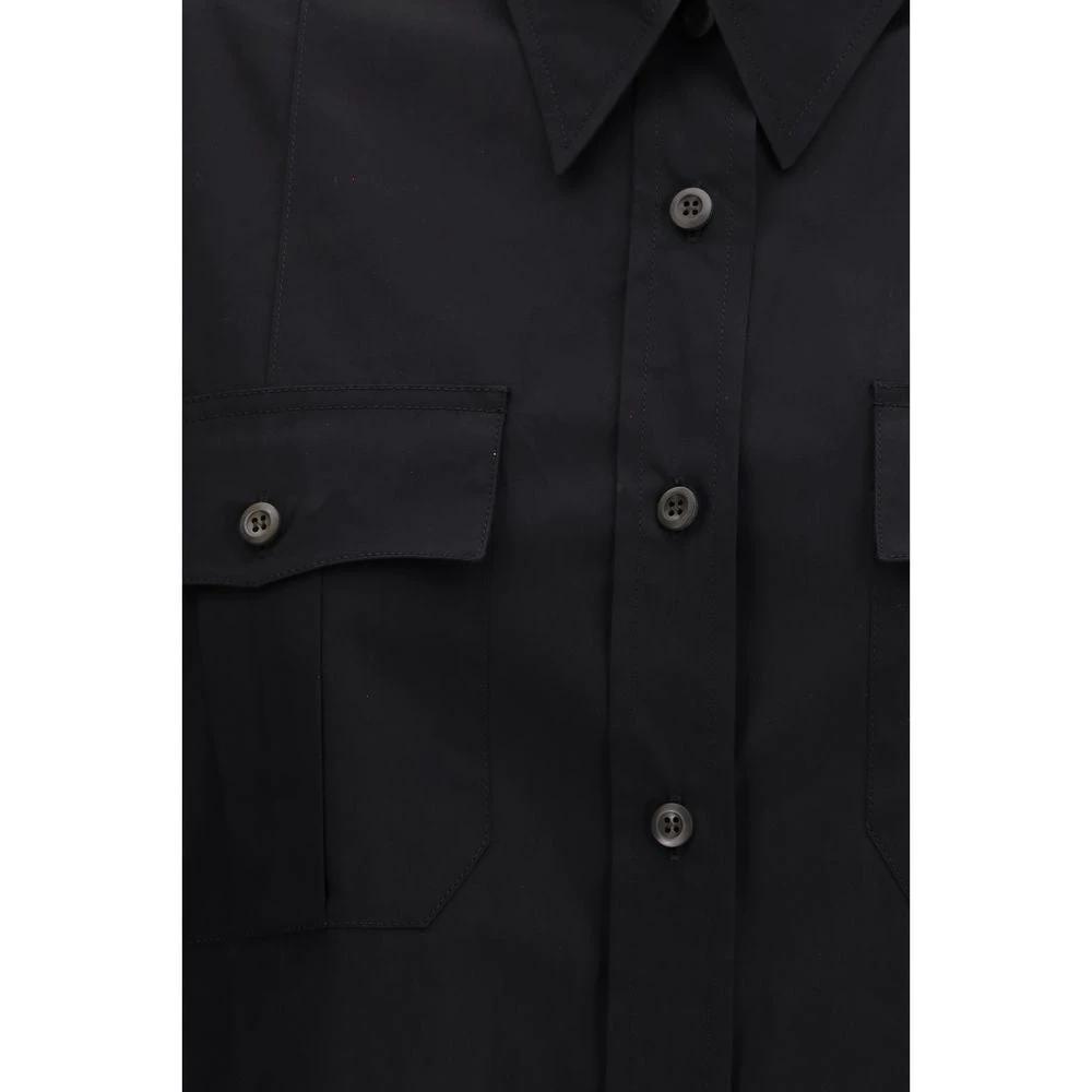 Chemise Prada noire en coton à manches courtes
